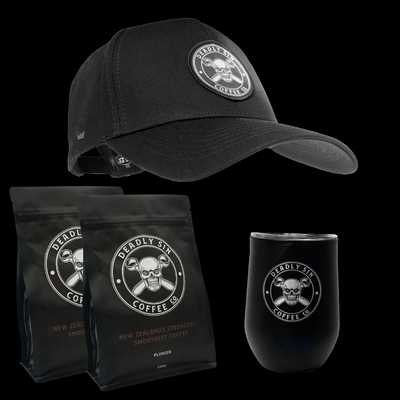 Deadly Sin Coffee keep-cup and cap bundle